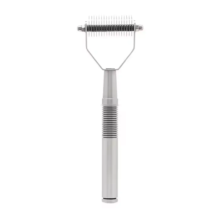 Double Sided Shedding Dogs Cats Professional Dematting Combs Customized Stainless steel Pet Hair Comb 