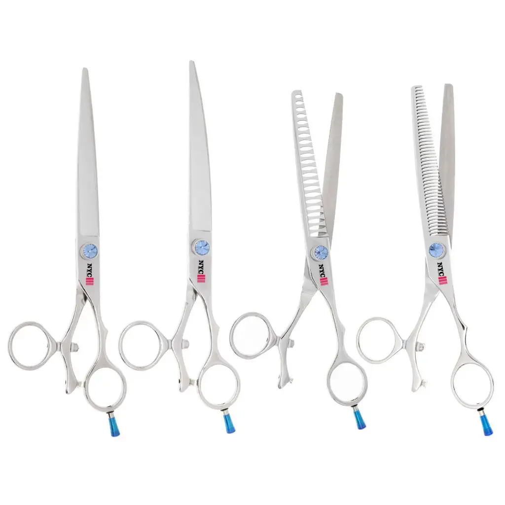 4 PC P08S SWIVEL PET GROOMING SHEAR KIT