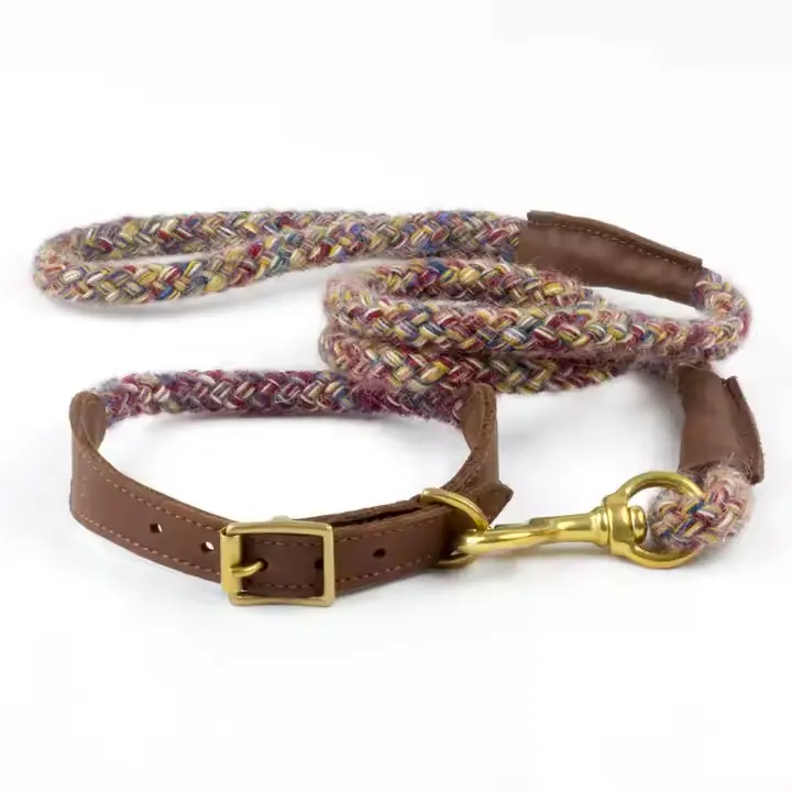 Dog Collar And Lead Brown Color Top Seller New Arrival Unique Product Dog Collar And Lead Set