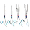 4 PC 7.5″ BEP602 STAR SPANGLED SWIVEL PET GROOMING KIT