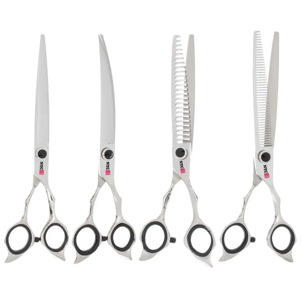 4 PC 7″ OR 8″ BUCCHELLI A1 BALL BEARING VG10 GROOMING KIT