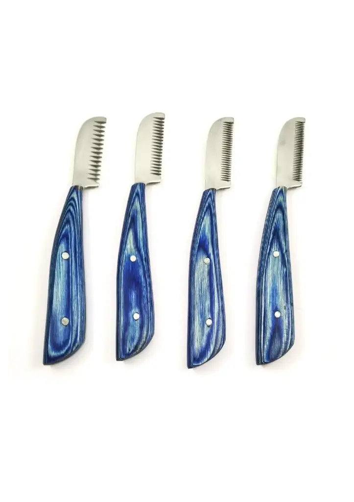 Wholesale Customized Striping Knives with Wooden Handle Professional Pet Grooming Products