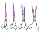 4 PC 8″ BEP21 RAINBOW 44 TOOTH GROOMING KIT