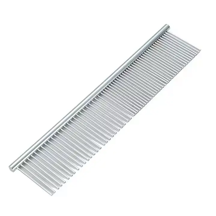 Wholesale pet grooming comb hair knot comb dog hair straight grooming greyhound comb 