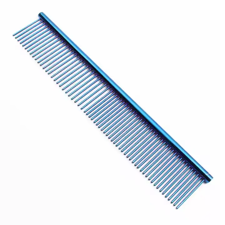 High Quality Pet Stainless Steel Teeth Comb Brush Dog Cat Pet Grooming Greyhound Comb Stainless 