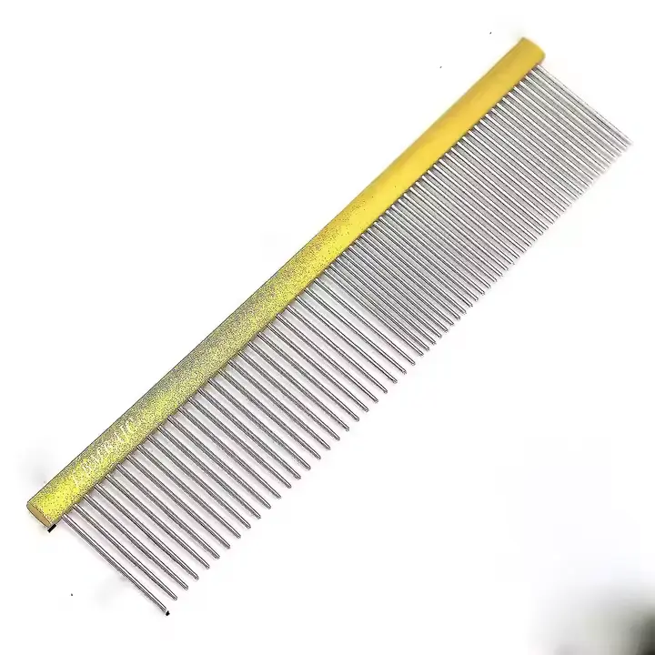 Metal Pet Dog Hair Flea Comb Stainless steel Pet Grooming Greyhound Comb for Dogs 