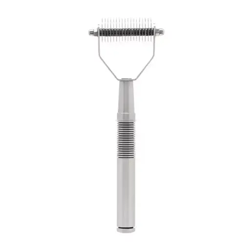 Double Sided Shedding Dogs Cats Professional Dematting Combs Customized Stainless steel Pet Hair Comb 
