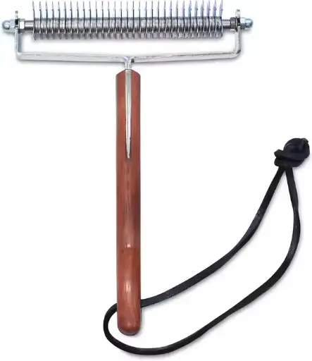 Dematting Undercoat Grooming Stripper Tool Stainless Steel with Wooden Handle Dematting Pet Hair Combs 