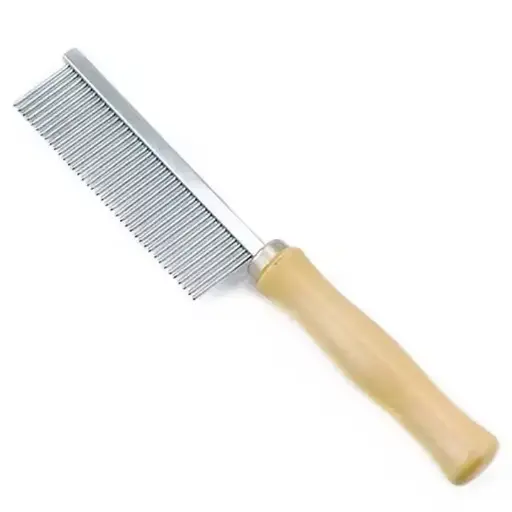 Wooden Handle Grooming Pet Comb Tool for Dog Cat Wholesale stainless steel single row comb 
