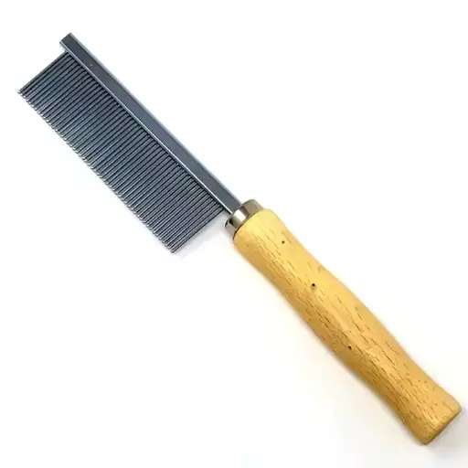 Wooden Handle Pet Flea Removal Comb with Stainless Steel Single Sided Teeth Pet Grooming Tool for Dog Cat 