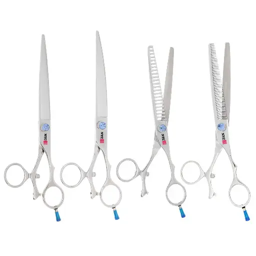 4 PC P08S SWIVEL PET GROOMING SHEAR KIT