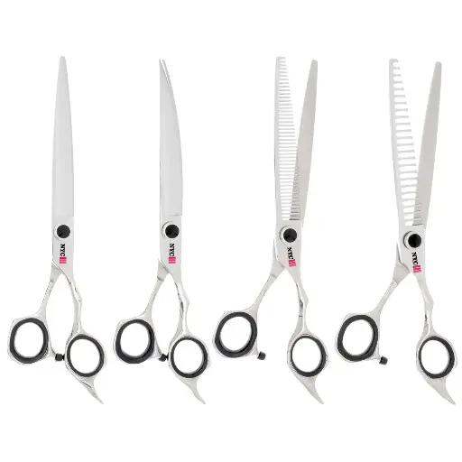 4 PC 7″ OR 8″ BUCCHELLI A2 BALL BEARING VG10 GROOMING KIT
