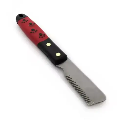 Pet Stripping Knife with Stainless steel Blade Wooden Handle Pet Stripping Knives
