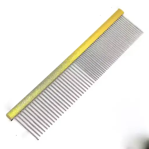 Metal Pet Dog Hair Flea Comb Stainless steel Pet Grooming Greyhound Comb for Dogs 